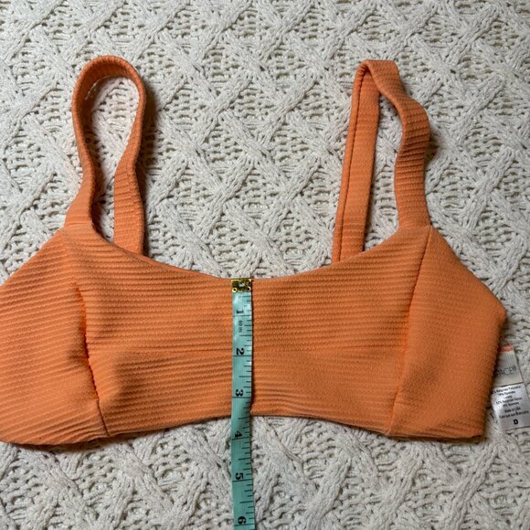 L*Space Jess Bikini Top – Orange Textured Swimwear – Women’s D - NWOT - Picture 5 of 6
